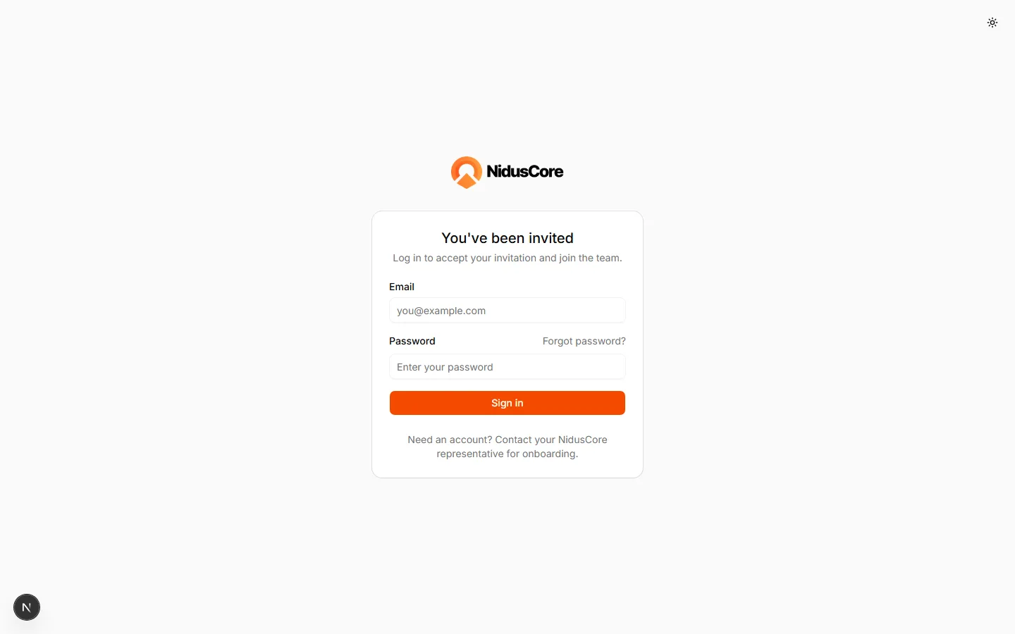 Client portal invitation email preview